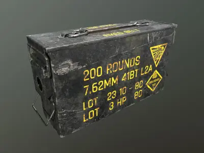Army Box Low-poly 3D model Low-poly 3D model