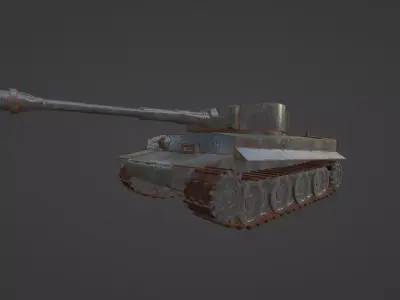 Tiger Tank Low-poly 3D model from CGTrader