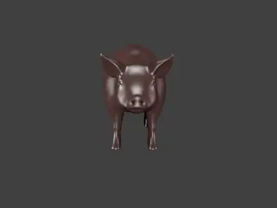 lowpoly pig 3D model