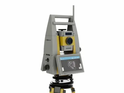 Theodolite Total Station and Tripod 3D Model Pack