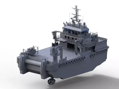 UNIVERSAL ARBEITSSCHIFF WORKBOAT SERVICE VESSEL 3D print model