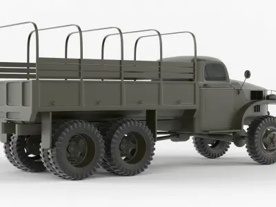 military truck 3D model by javidan - Textured