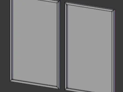 Picture Frames - City maps Low-poly 3D model