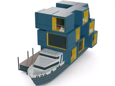 Adventure Houseboat 3D model