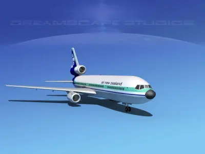 Douglas DC-10 Air New Zealand 3D model
