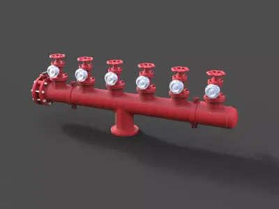 Extinguishing water distributor 3D print model