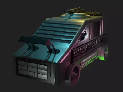 Sci-fi Car 3D model purchase