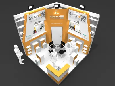 Exhibition Stand - ST0058 3D model