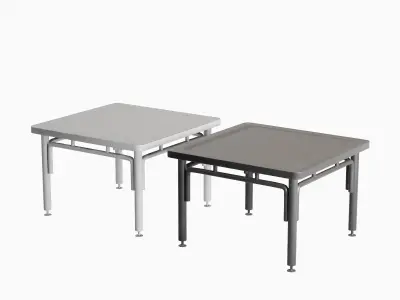 Steel Table Colored 05 Low-poly 3D model