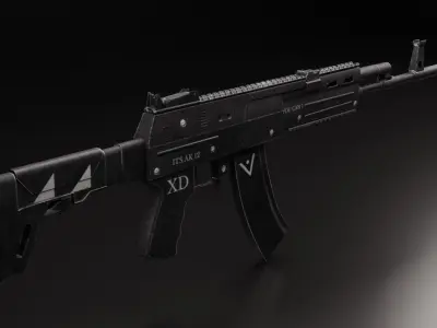 ak12Rifle ak - rifle Low-poly 3D model