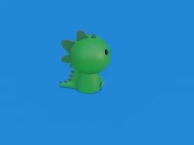 Cute little dragon dinosaur Free 3D model