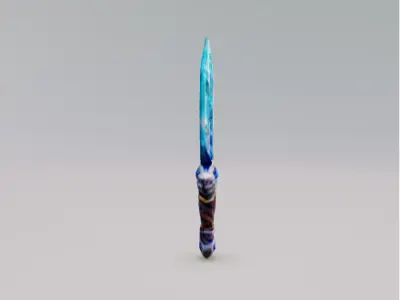 fantasy world game weapon asset pack Low-poly 3D model