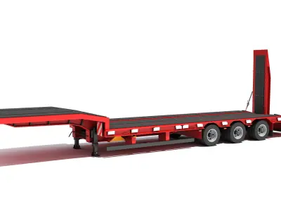 Low Loader Semi Trailer 3D model by 3D-Horse