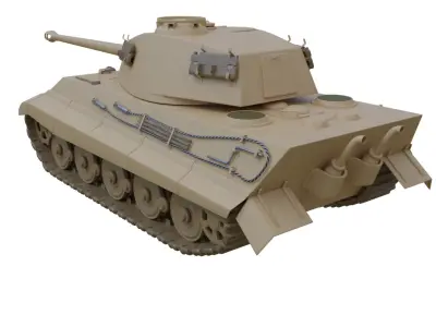 Tiger II tank 3D model
