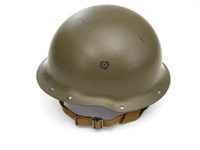 Vintage Military Helmet PBR Game Ready Low-poly 3D model
