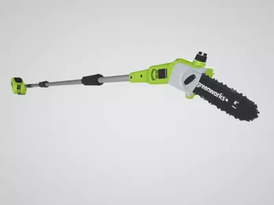 Greenworks 40V 8 Cordless Pole Saw with 20 Ah Battery Low-poly 3D model