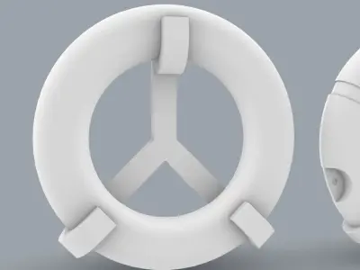 Lifebuoy Set  Low-poly 3D model