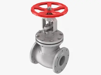 Gate Valve Low-poly 3D model purchase
