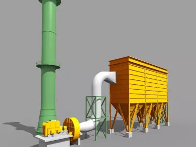 Deduster system 3D model
