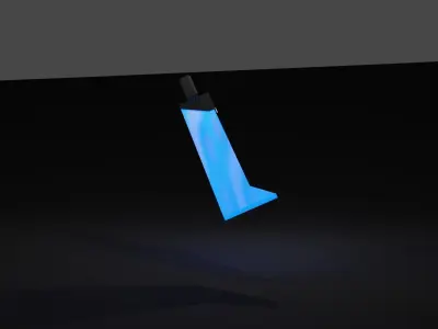 Low Poly Futuristic Saber Free low-poly 3D model