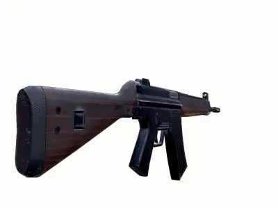Old Rifle HK33A2 Low-poly 3D model