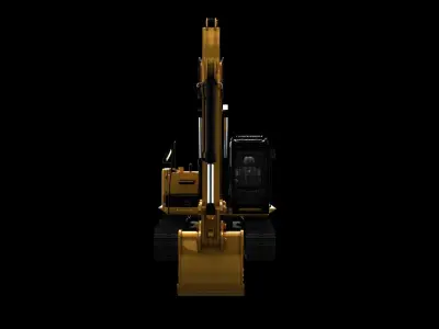 excavator 3D Model Low-poly 3D model