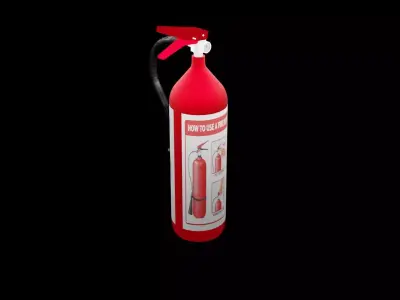 Fire extinguisher Low-poly 3D model 21