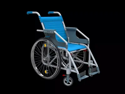 Wheelchair 3d model patient emergency  3D model