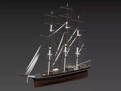 Cutty Sark Legendary Tea Clipper Tall Ship 3D Model 3D model