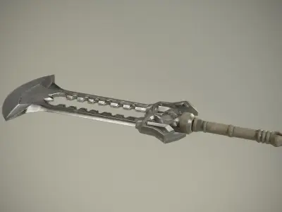 Two-handed sword-ax Free low-poly 3D model
