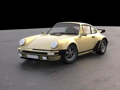 High-Quality Classic Porsche 911 Turbo 3D Model 3D model