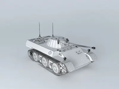VK1602 Leopard Reconnaisance Tank 3D model