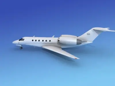 Cessna Citation X Bare Metal 3D model