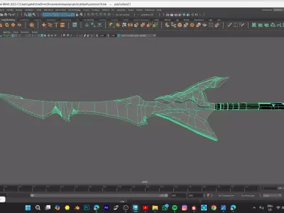 GOLDEN SWORD MODEL Low-poly 3D model