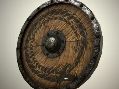 Stylized Shield Low-poly 3D model buy
