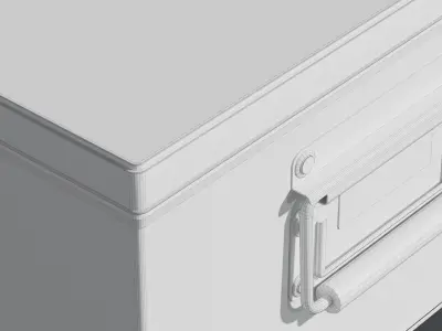 Galvanized Iron Box 001 M 3D model