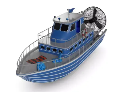 Airboat 3D model V3