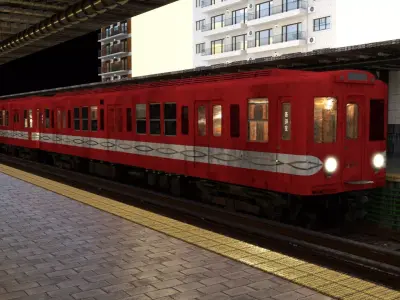 Mitsubishi Eidan Series 300 Subway Train 3D model