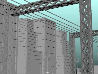 High production  quality railway station  3D model