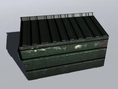 Trash Container  Low-poly 3D model