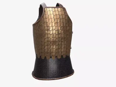 Ancient Armor IberianScalemai 3D Model Game Ready PBR Low Poly Low-poly 3D model