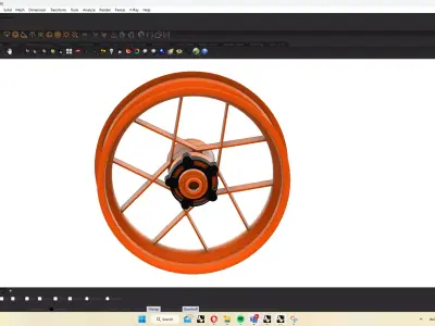 motorcycle wheels - rotobox bullet style 3D model
