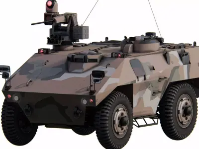 ARMED 4X4 ALL TERRAIN VEHICLE 3D model