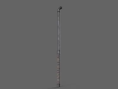 PBR Pipe Weapon V1f Low-poly 3D model