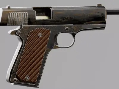 1911 low-poly model Low-poly 3D model