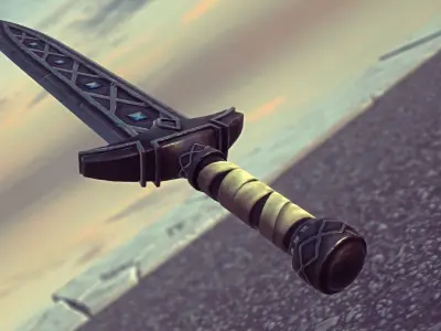 Fantasy Dagger Low-poly 3D model