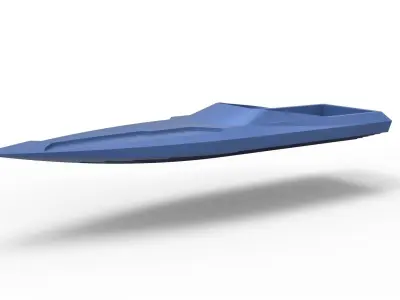 Speed boat hull Scale 1 to 24 3D print model