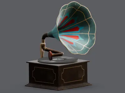 Gramaphone 3D Model  Low-poly 3D model