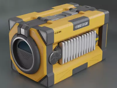 Sci-Fi Crate Free low-poly 3D model