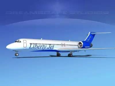 Boeing 717-200 Liberty Jet 3D model